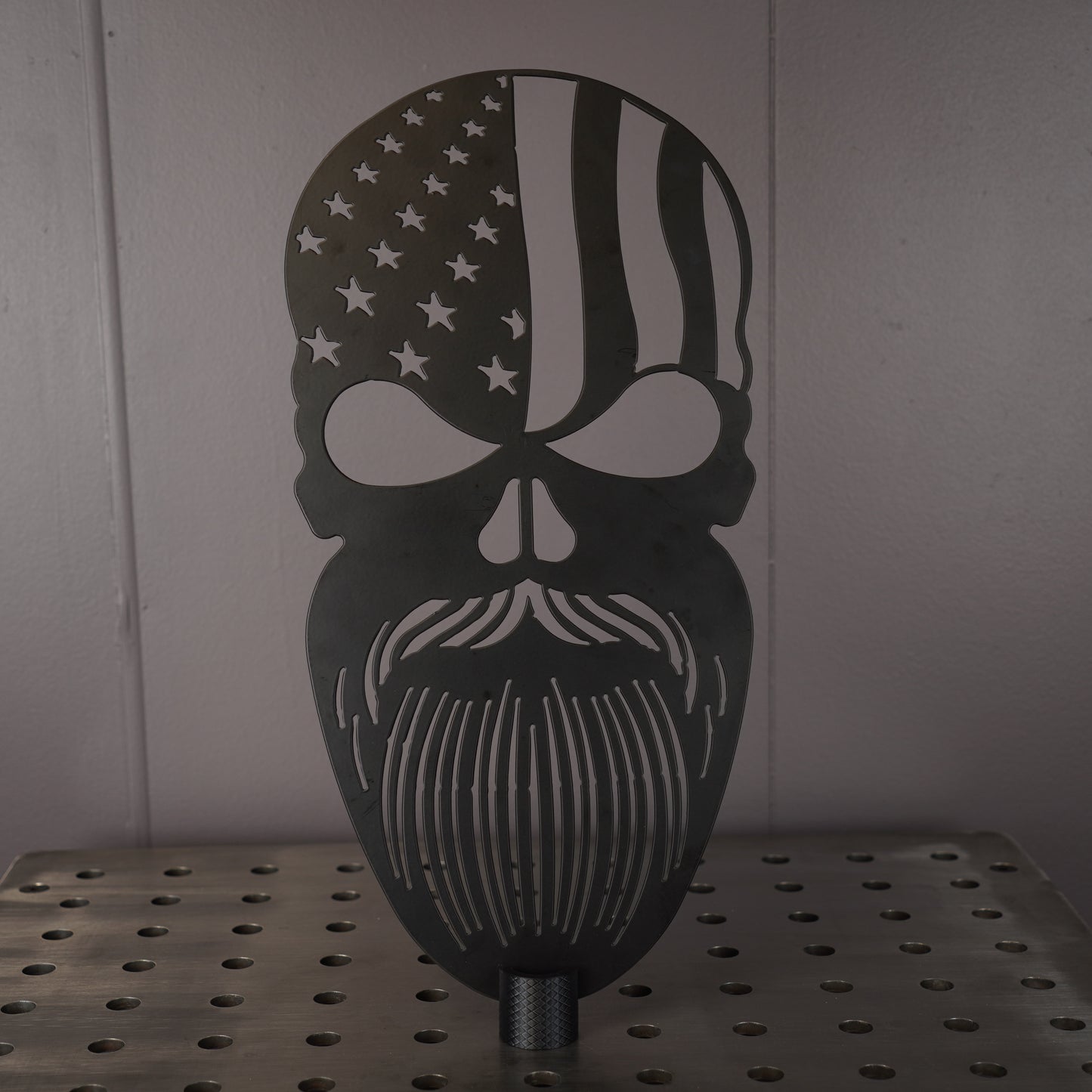 Skull with American Flag Sign