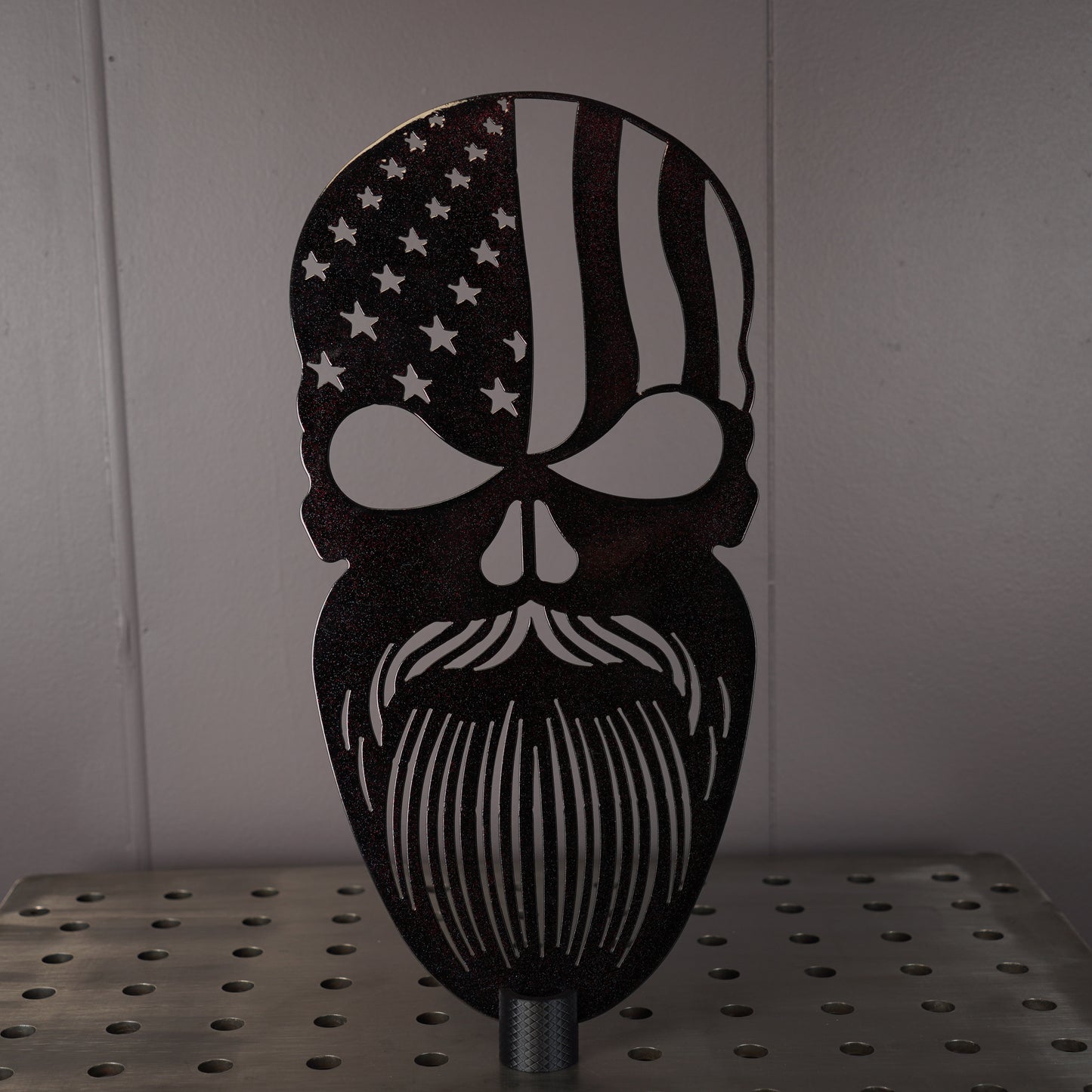 Skull with American Flag Sign
