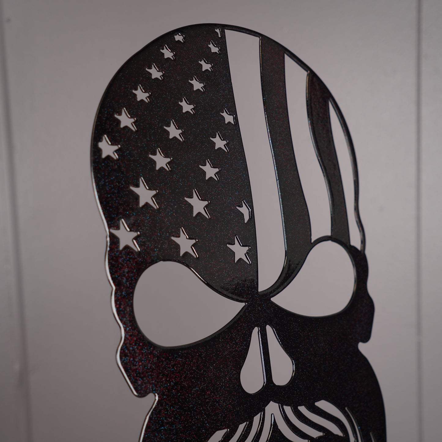 Skull with American Flag Sign