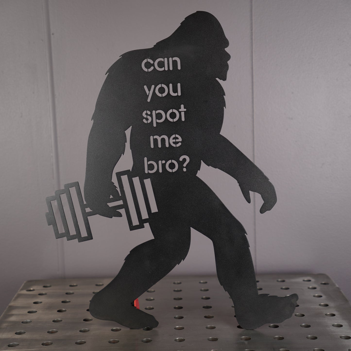 Can You Spot Me Bro Yeti Sasquatch Gym Sign