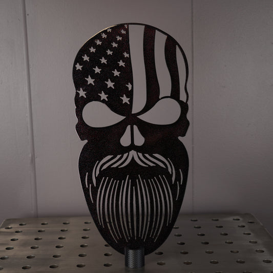 Skull with American Flag Sign
