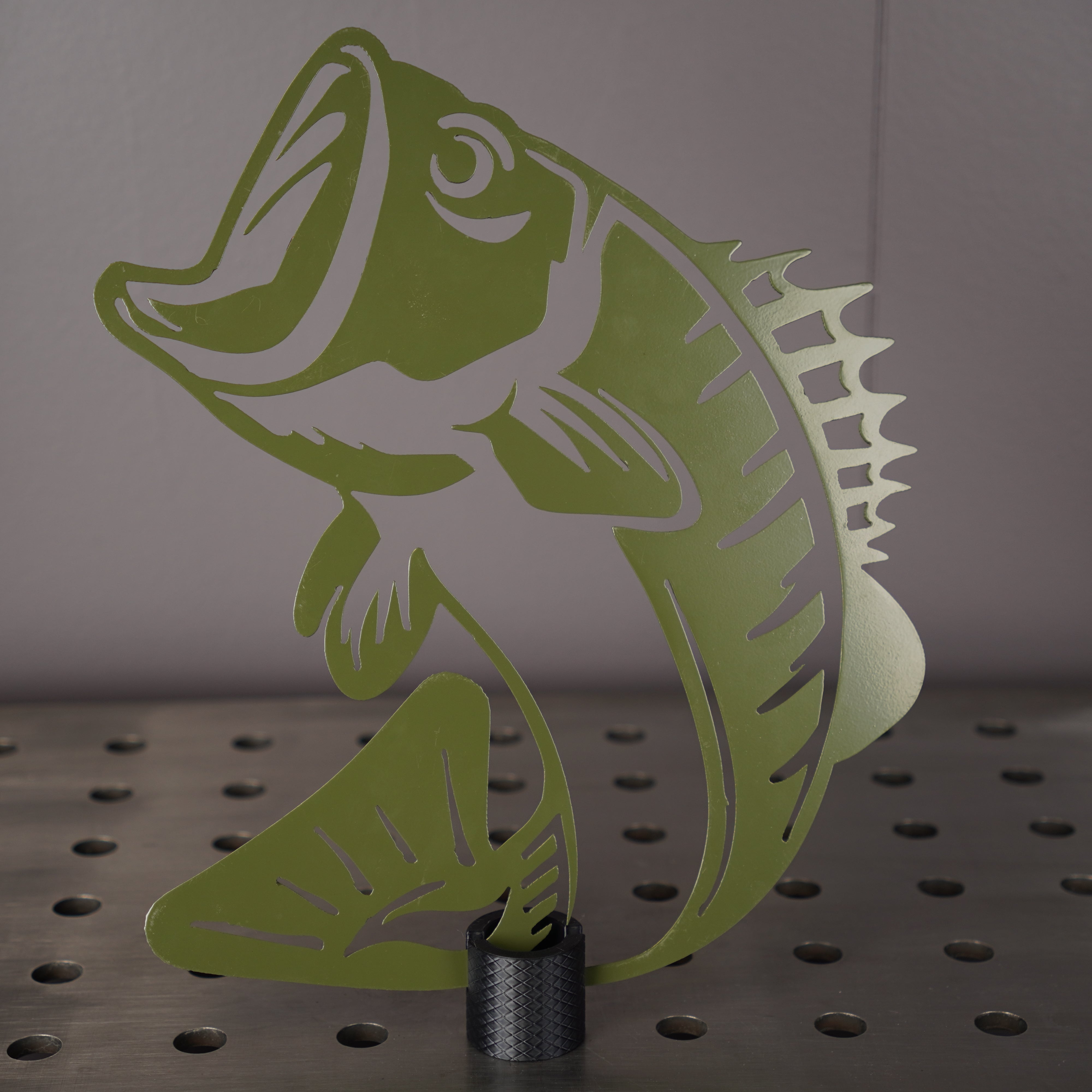 Fishbase Sign Jumping Bass Fish Sign – Buffalo Bully Fab